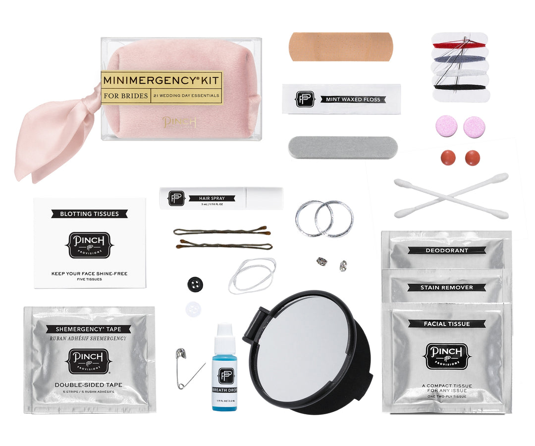 Blush Velvet Minimergency Kit for Brides