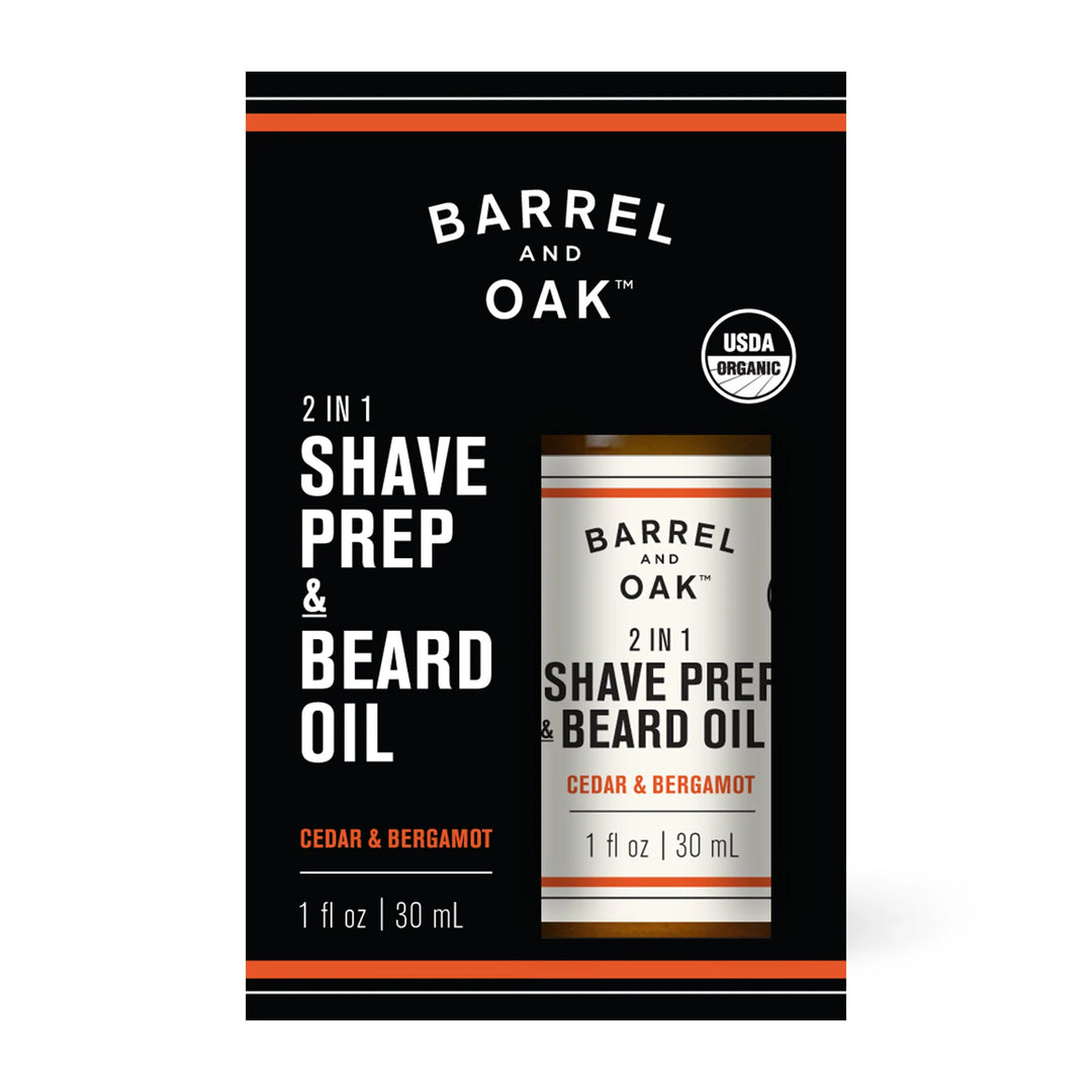 Barrel & Oak 2 in 1 Shave Prep & Beard Oil