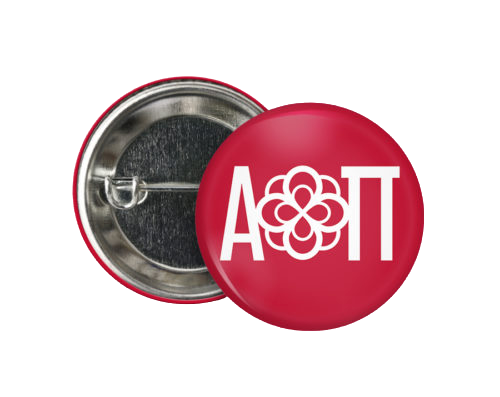 AOII Infinity Rose Button