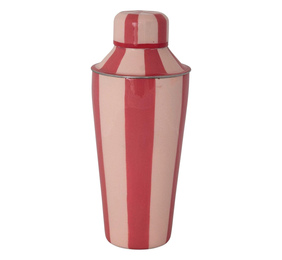 Enamel Striped Cocktail Shaker