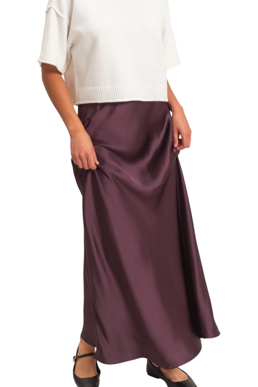 Coleman Satin Midi Skirt