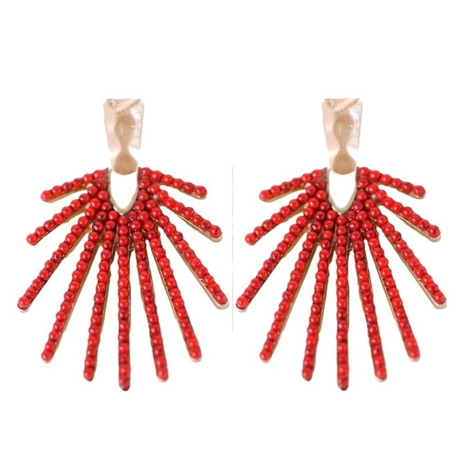 Sunburst Statement Drop Earrings