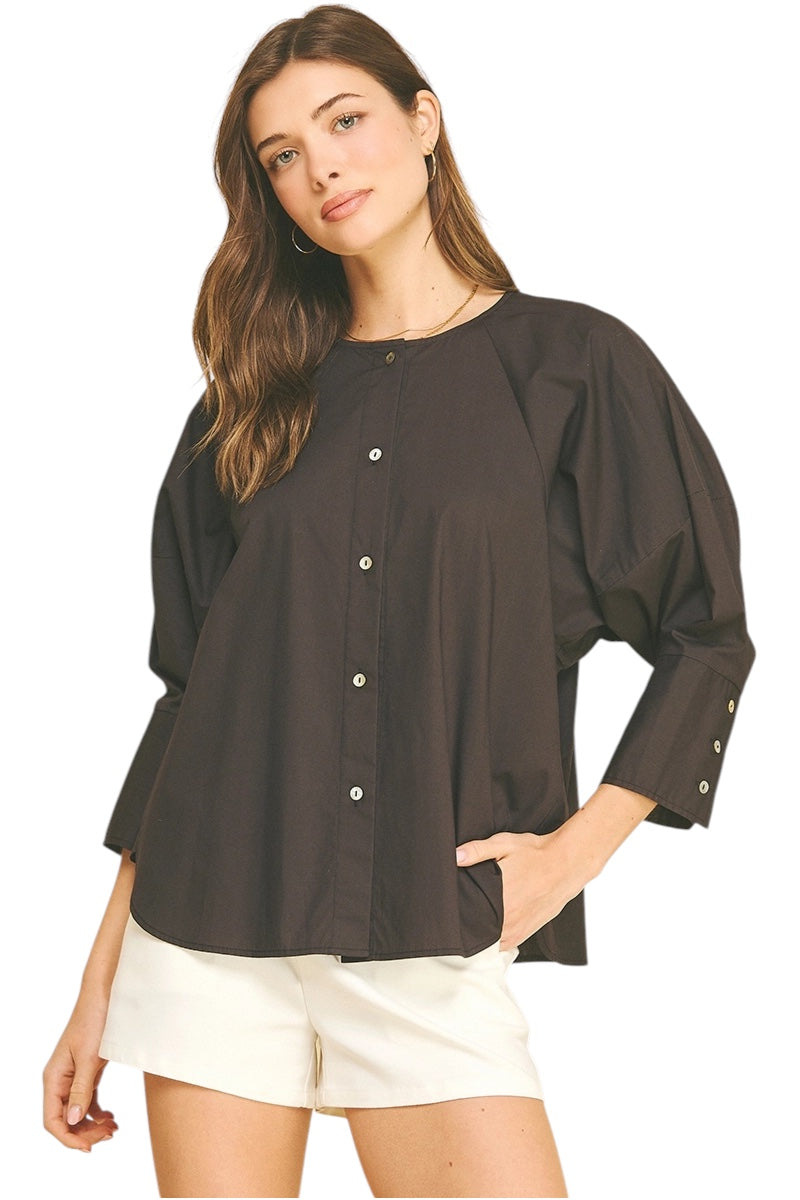 Pierce Button Down Top