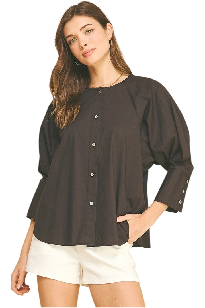 Pierce Button Down Top