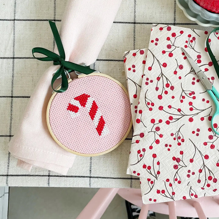 Candy Cane Cross Stitch Kit