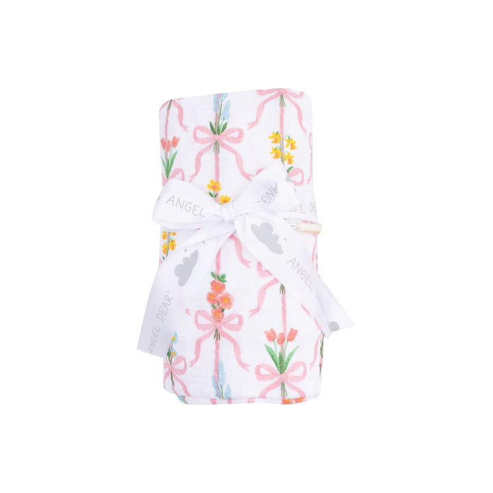 Ribbon Bouquet Floral Swaddle Blanket