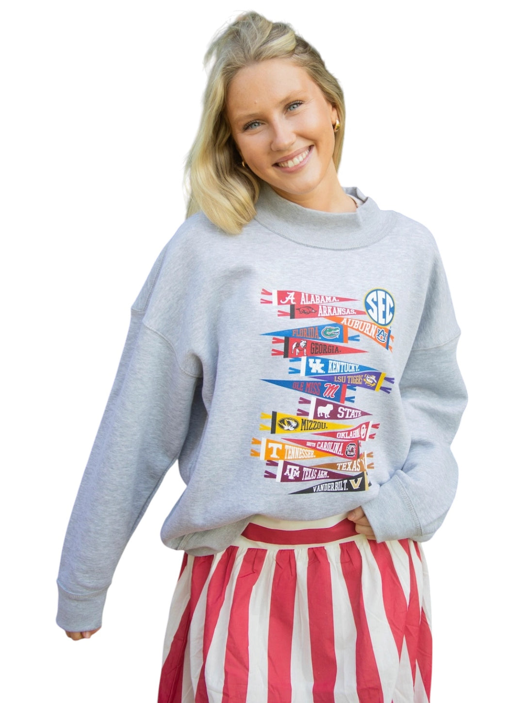 SEC Flags Mock Neck Sweatshirt