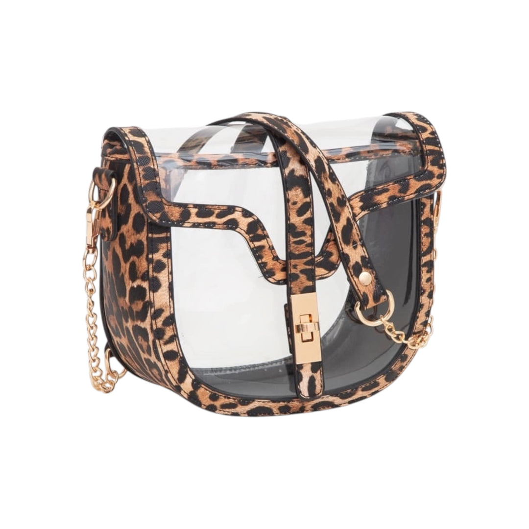 Clear Saddle Crossbody Bag