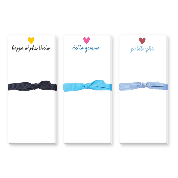 Sorority Heart Skinnie Notepad