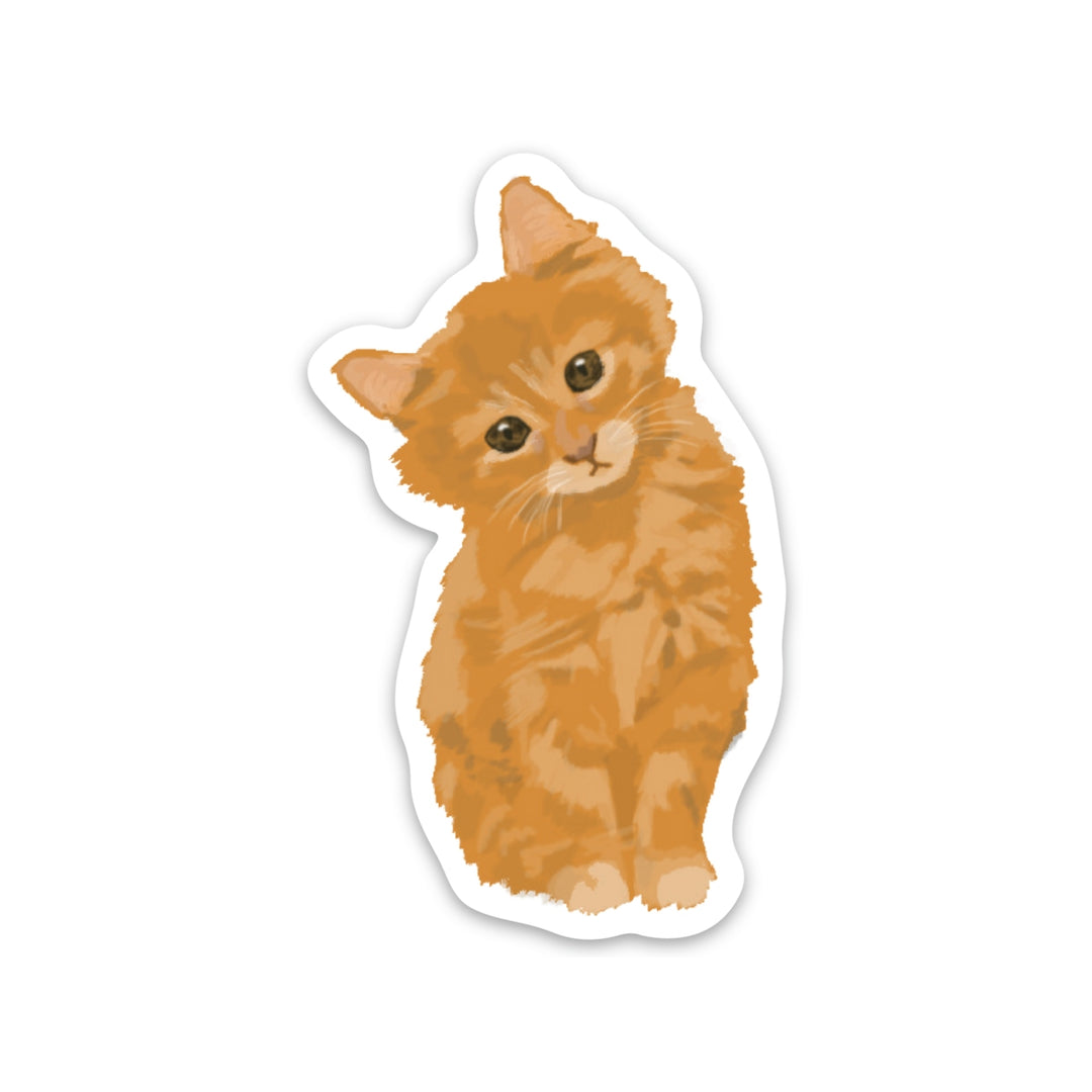 Orange Kitten Sticker