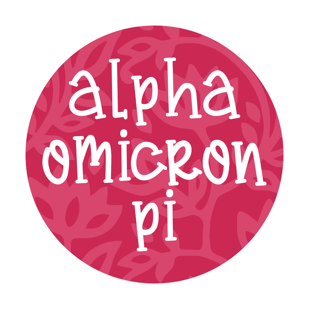 Floral Block Print Sorority Button