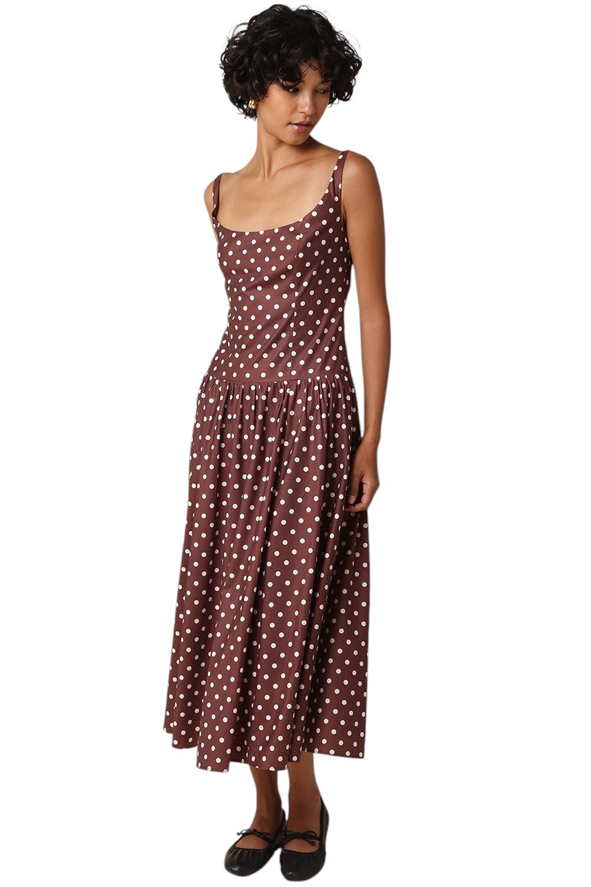 Olivia Polka Dot Midi Dress