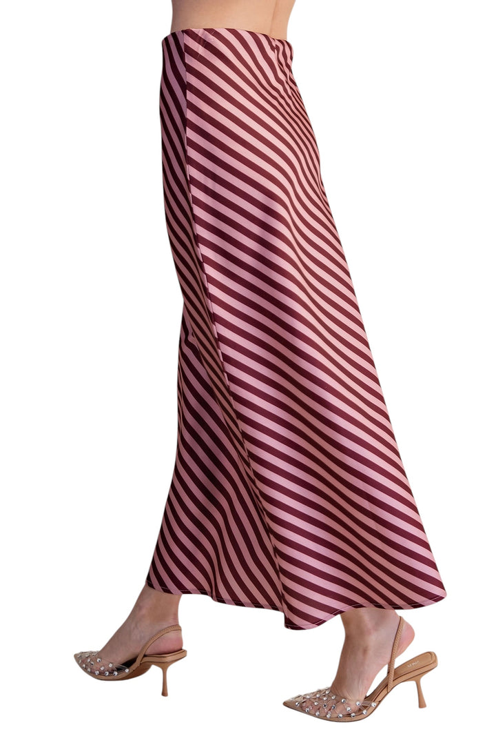 Galloway Satin Midi Skirt
