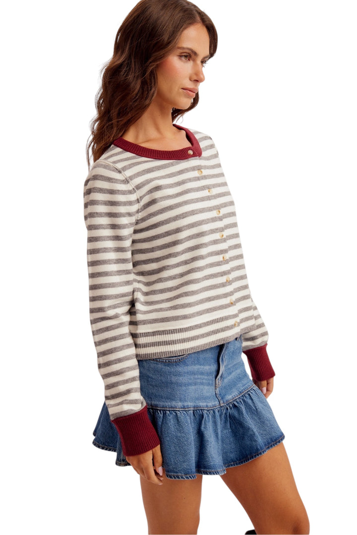 McClain Striped Cardigan