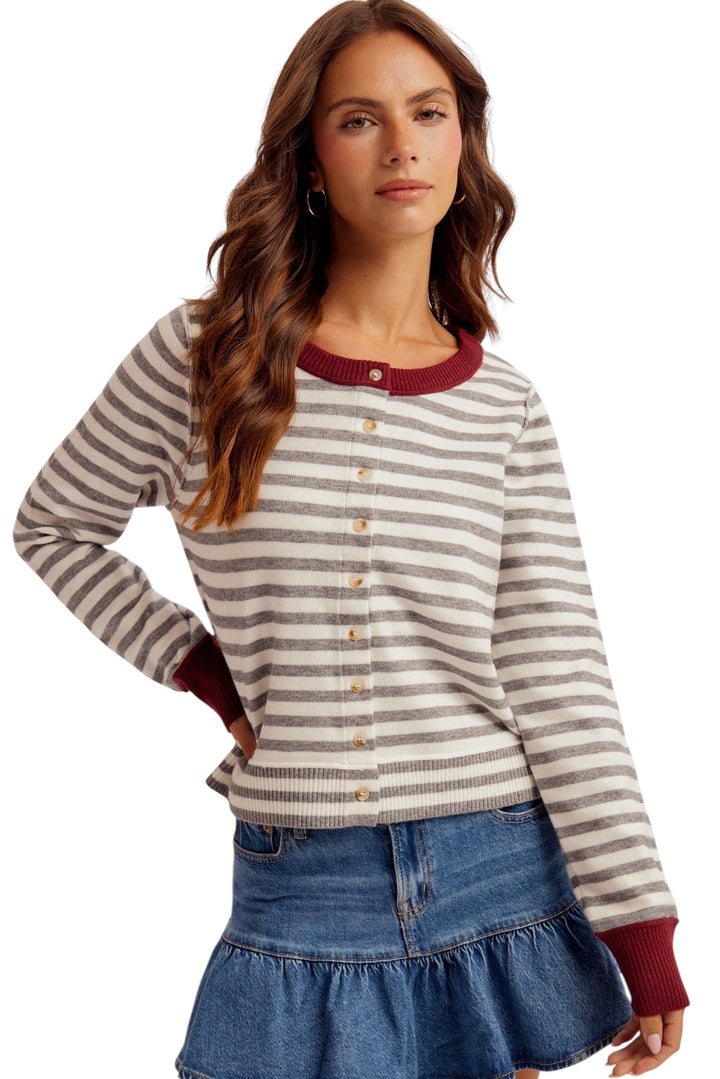 McClain Striped Cardigan