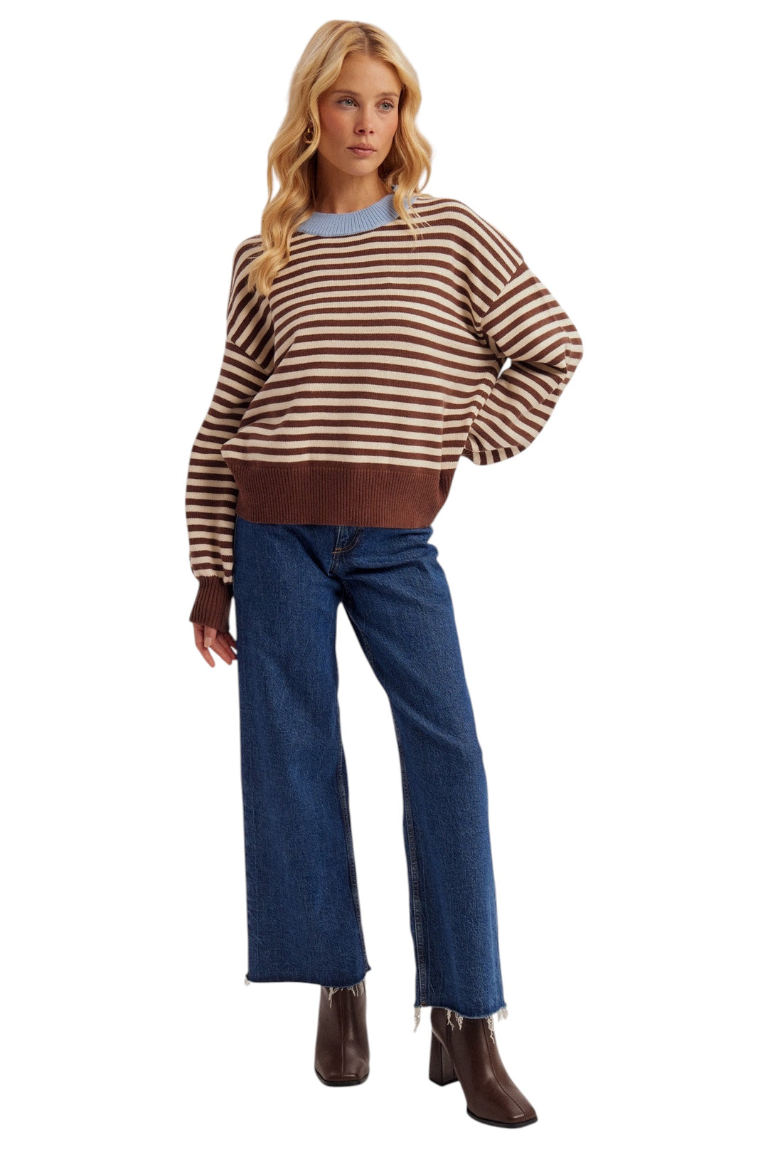 Davis Contrast Stripe Sweater
