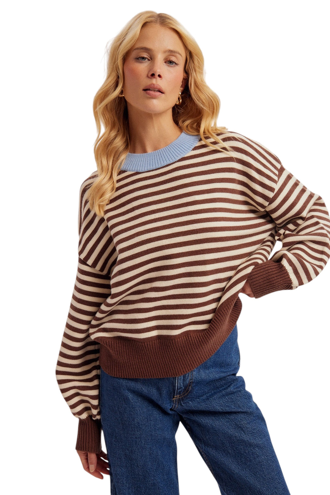 Davis Contrast Stripe Sweater
