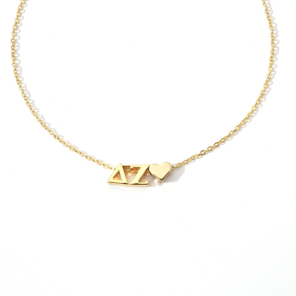 Sorority Heart Charm Necklace