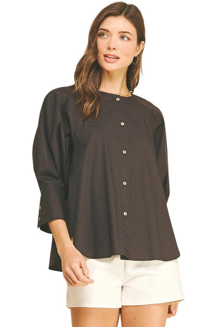 Pierce Button Down Top