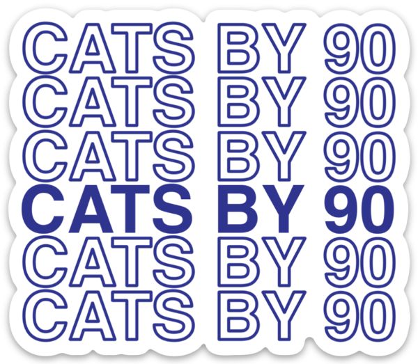Cats By 90 Sticker