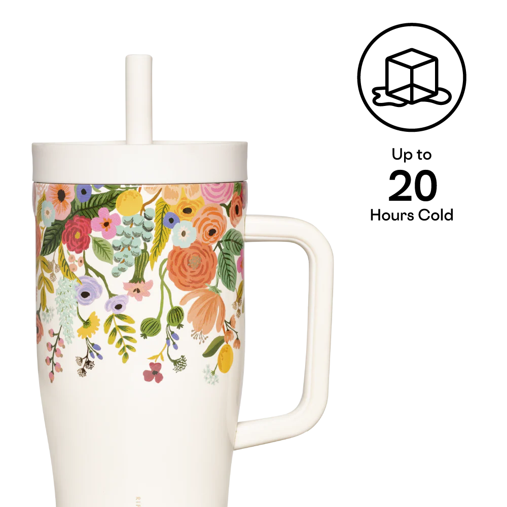 Garden Party Cream 24 oz. Corkcicle Tumbler