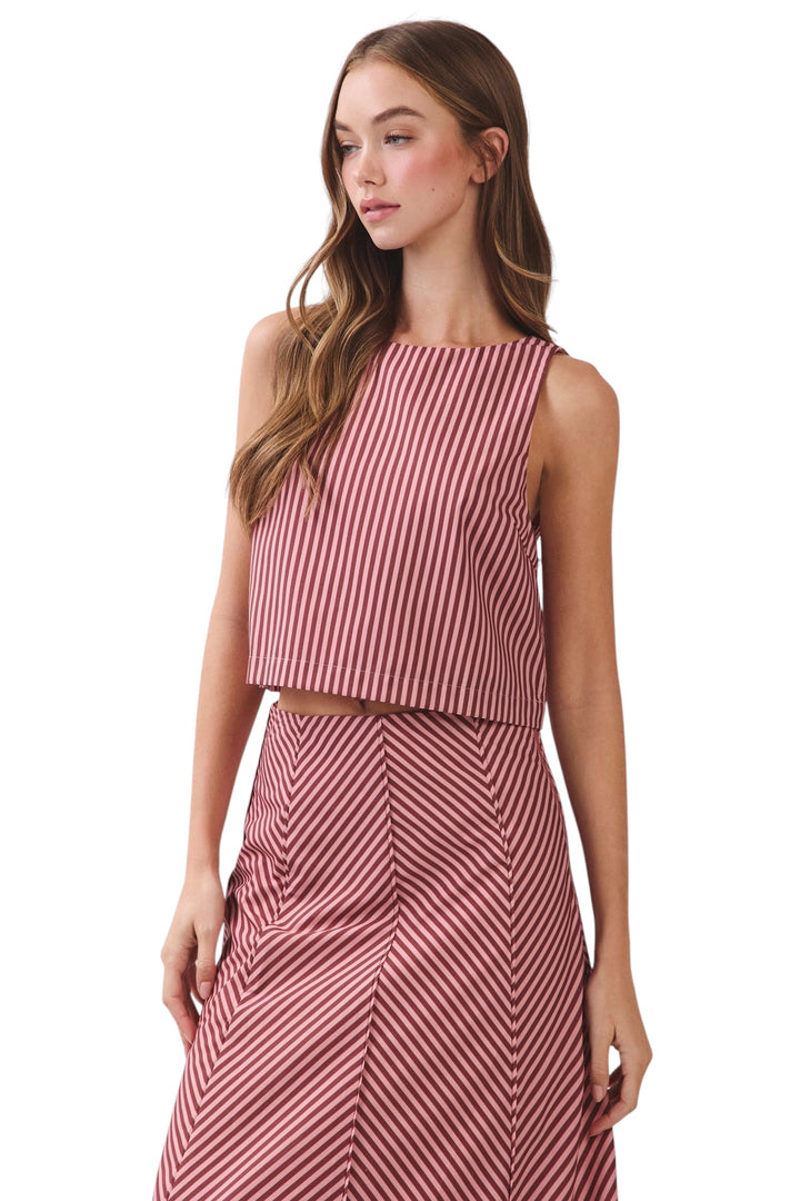 Walsh Striped Skirt Set