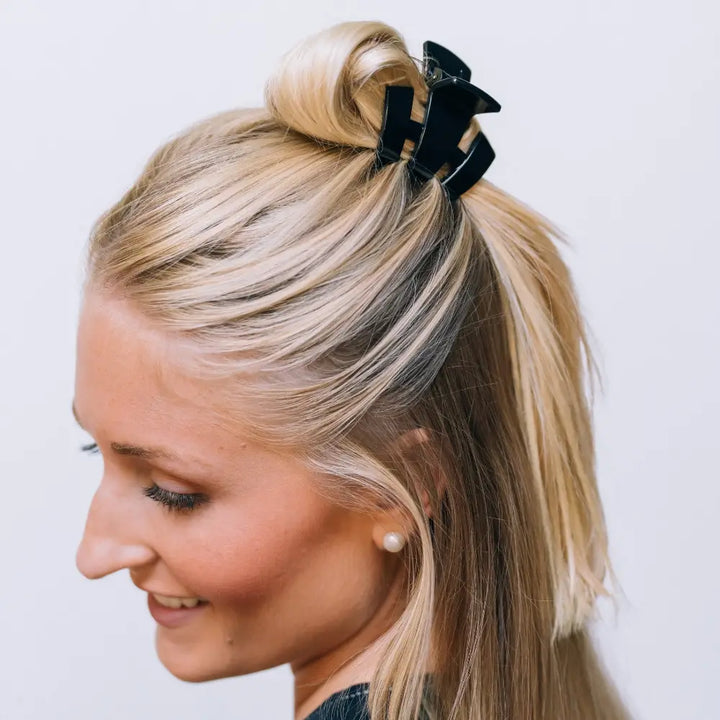 Jet Black Petite Classic Teleties Hair Clip