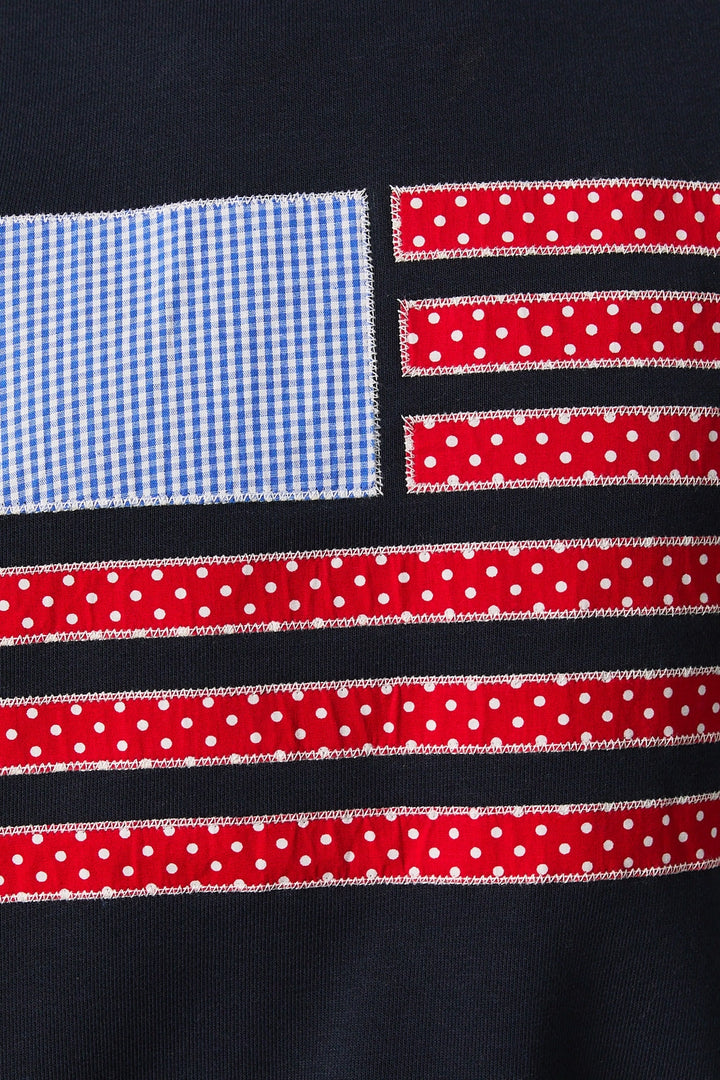 Reagan Applique Flag Pullover