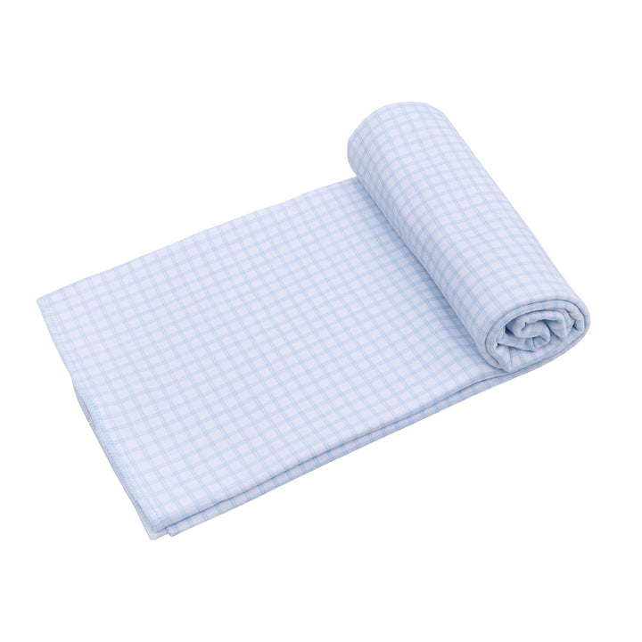 Light Blue Peek-A-Boo Wishes Swaddle Blanket