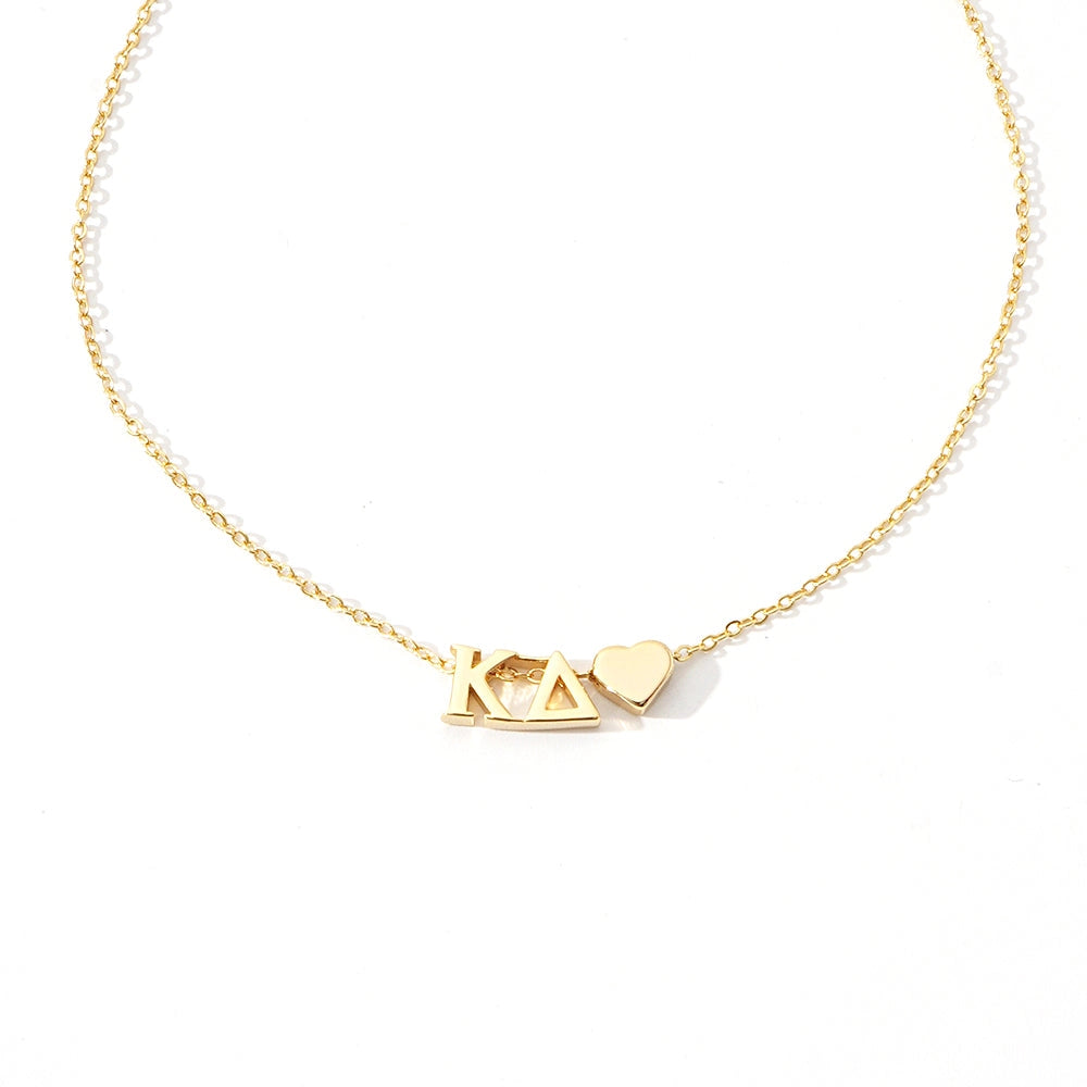 Sorority Heart Charm Necklace