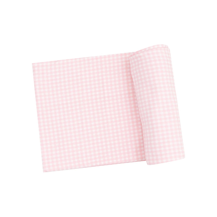 Mini Pink Gingham Swaddle Blanket