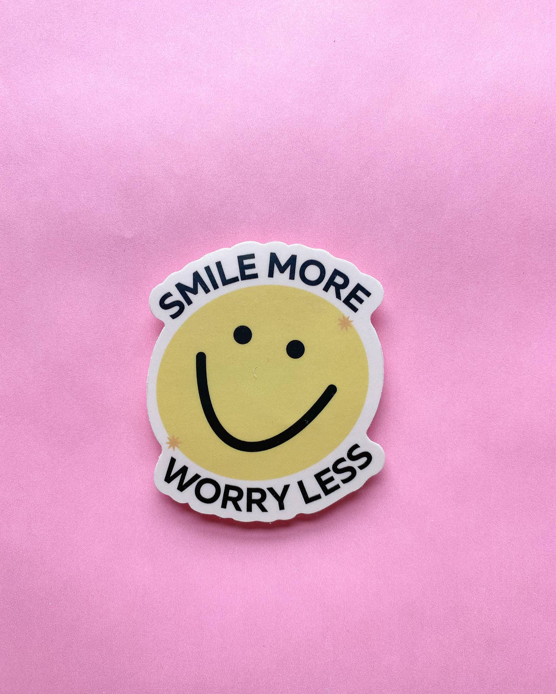 Smile More, Worry Less Sticker