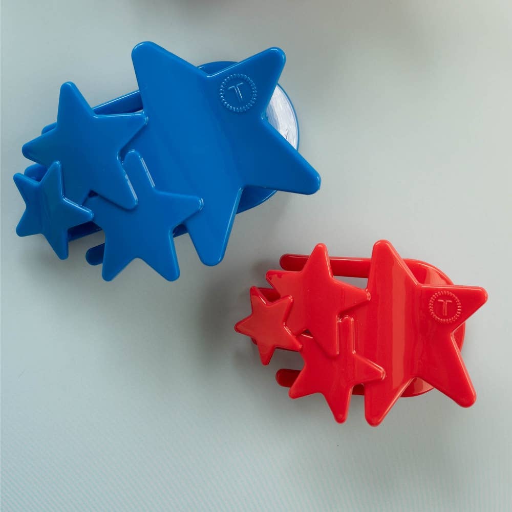 Red Shooting Star Large Teleties Flat Clip