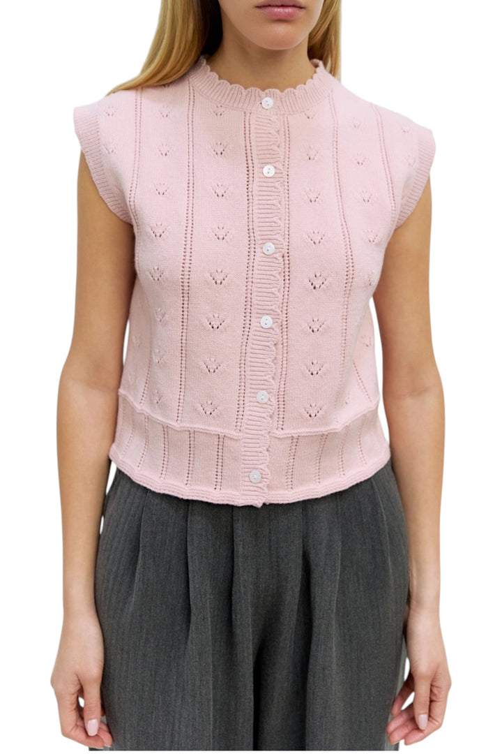 Phoebe Pointelle Sweater Vest