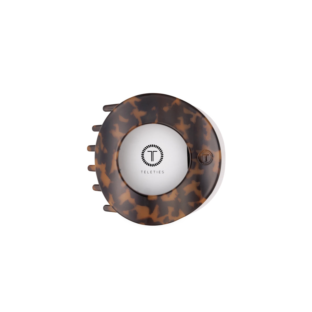 Tortoise Medium Flat Circle Teleties Clip