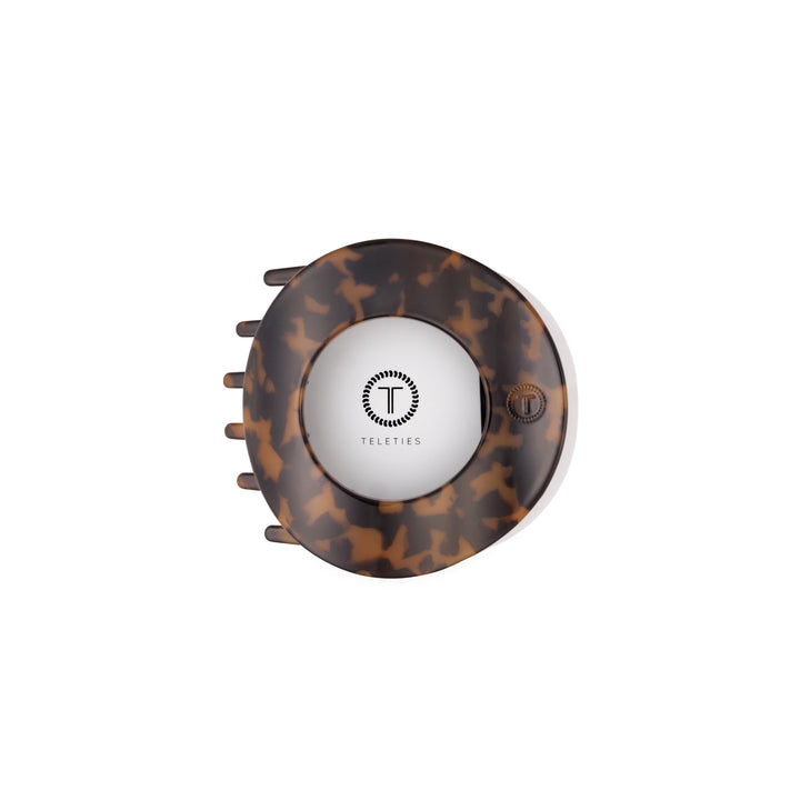 Tortoise Medium Flat Circle Teleties Clip
