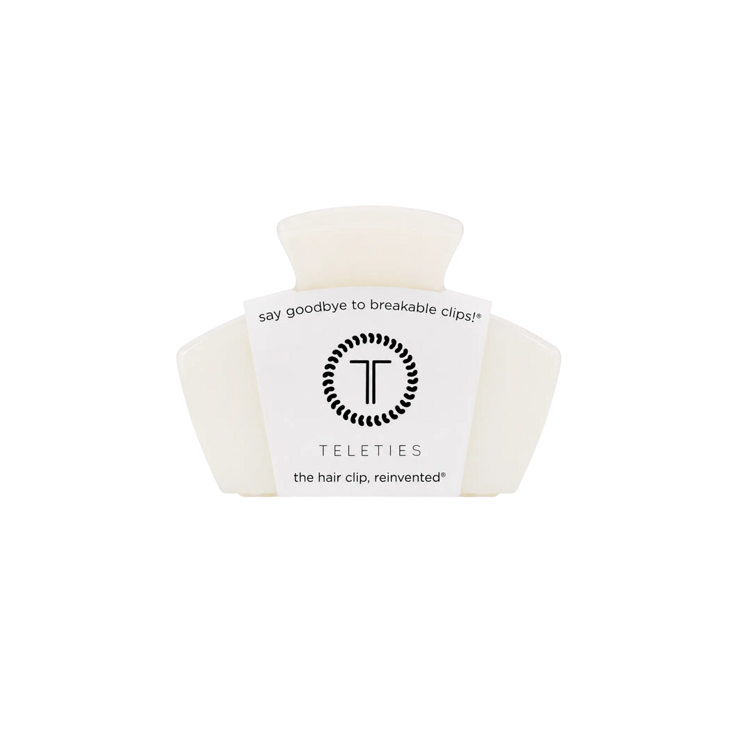 Coconut White Petite Classic Teleties Hair Clip