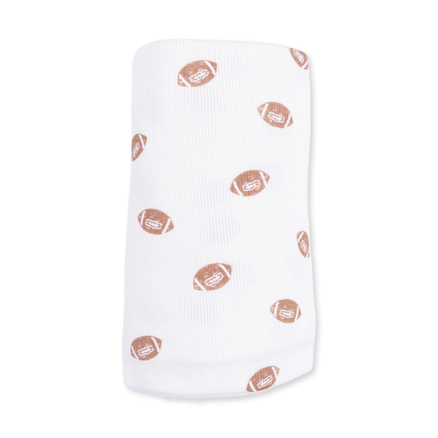 Mini Footballs Swaddle Blanket