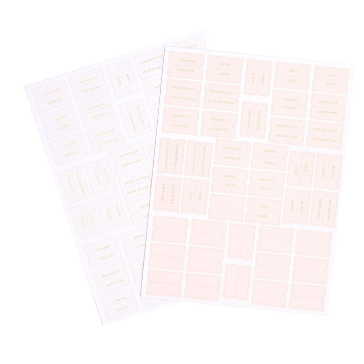 Pink & Cream Bible Tab Sheets