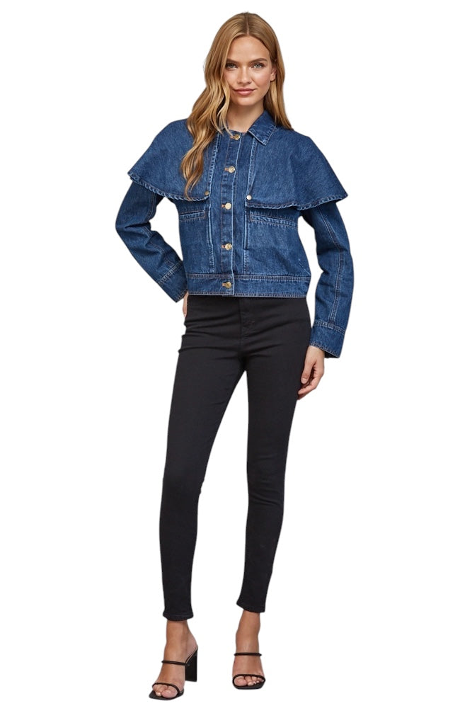 Walton Cape Style Denim Jacket
