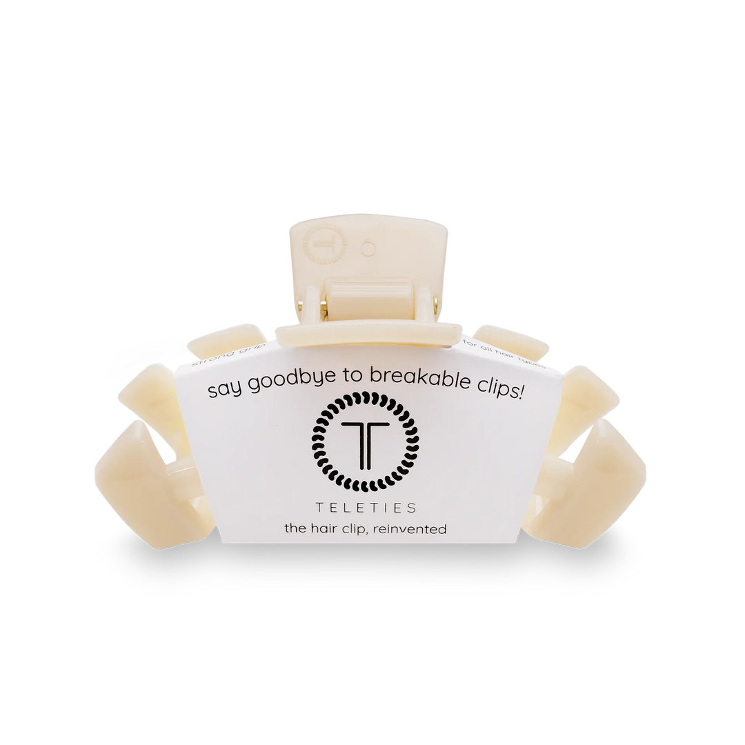 Almond Beige Small Classic Teleties Hair Clip