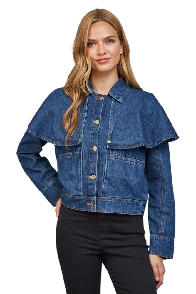 Walton Cape Style Denim Jacket