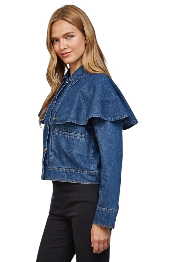 Walton Cape Style Denim Jacket