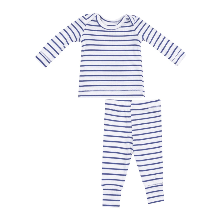 Stripe Navy Ribbed Loungewear Set