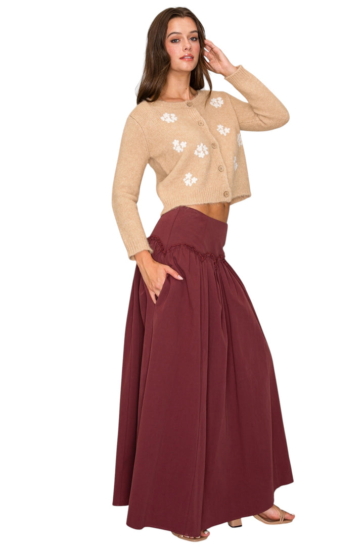 Pax Lettuce Trim Maxi Skirt