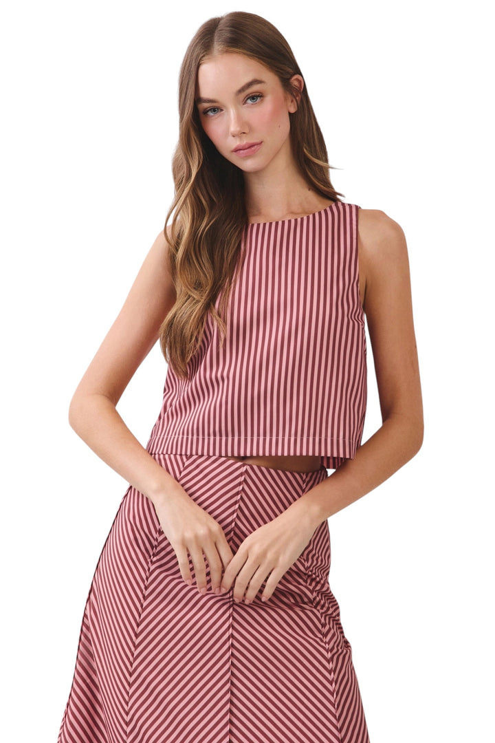 Walsh Striped Skirt Set