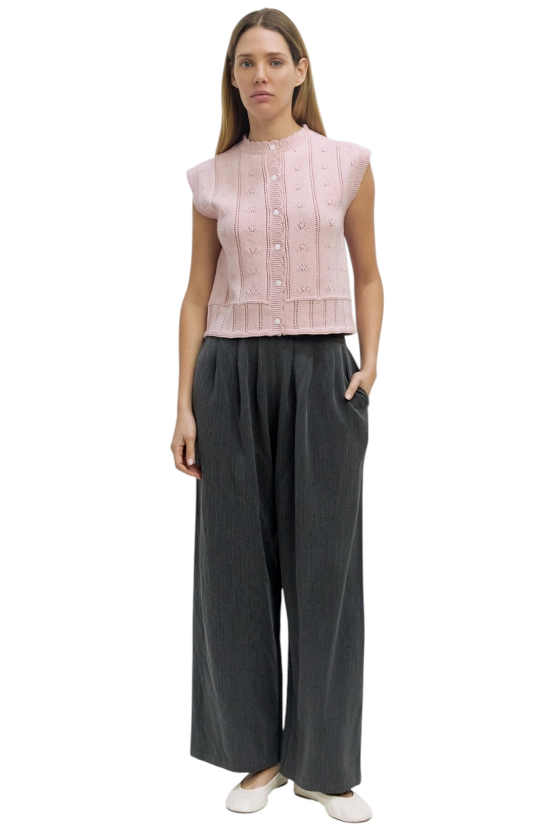Phoebe Pointelle Sweater Vest