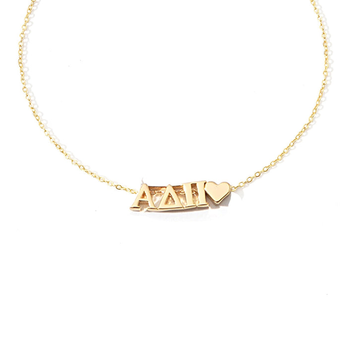 Sorority Heart Charm Necklace