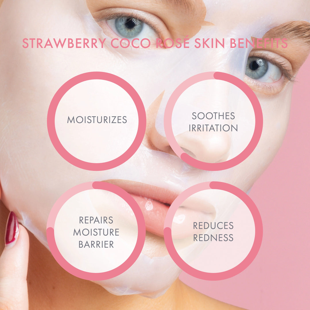 Strawberry Coco Rosé Mocktail Mask