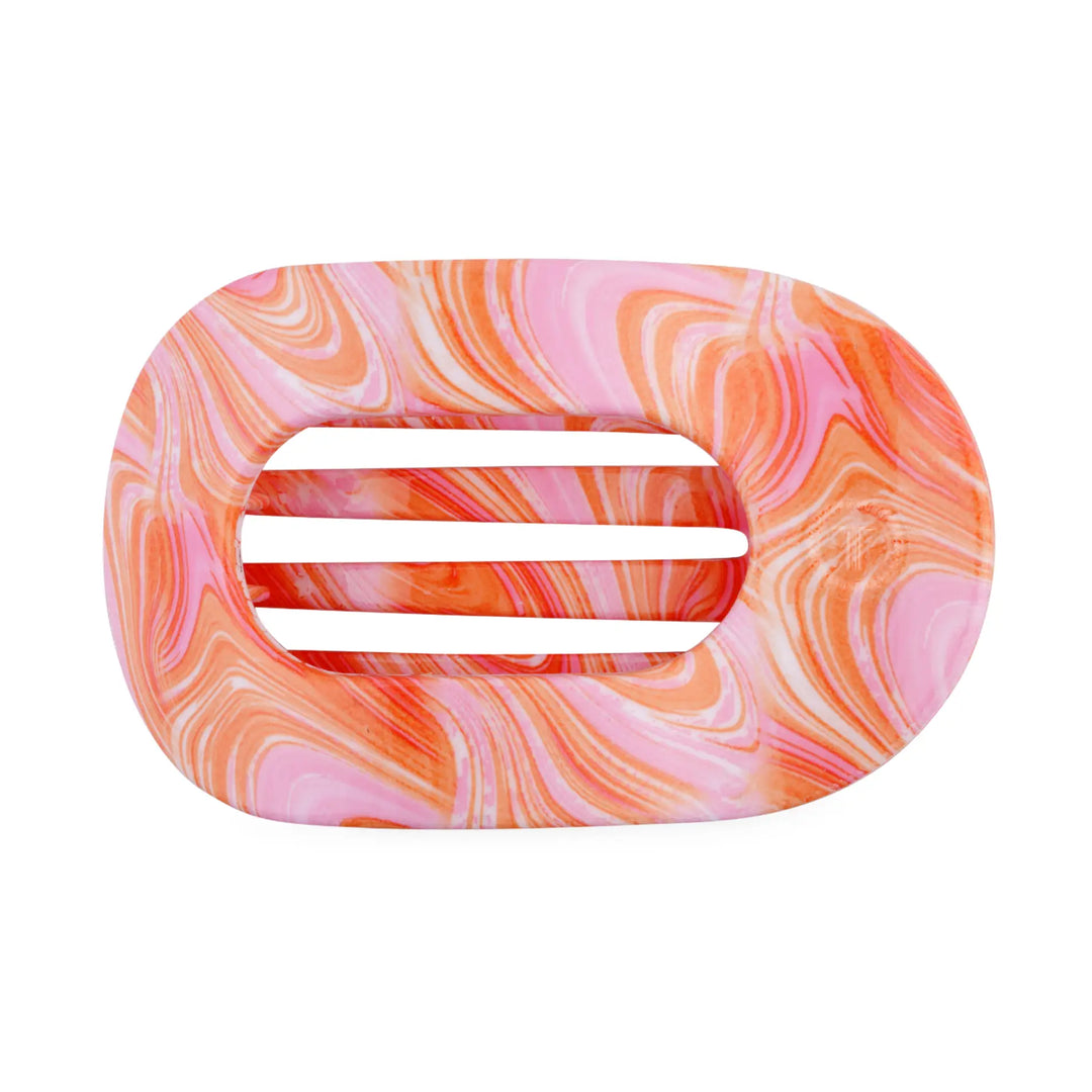 Just Keep Swimming Medium Flat Round Teleties Clip